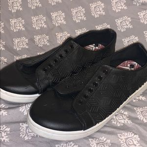 Black, flat shoes
